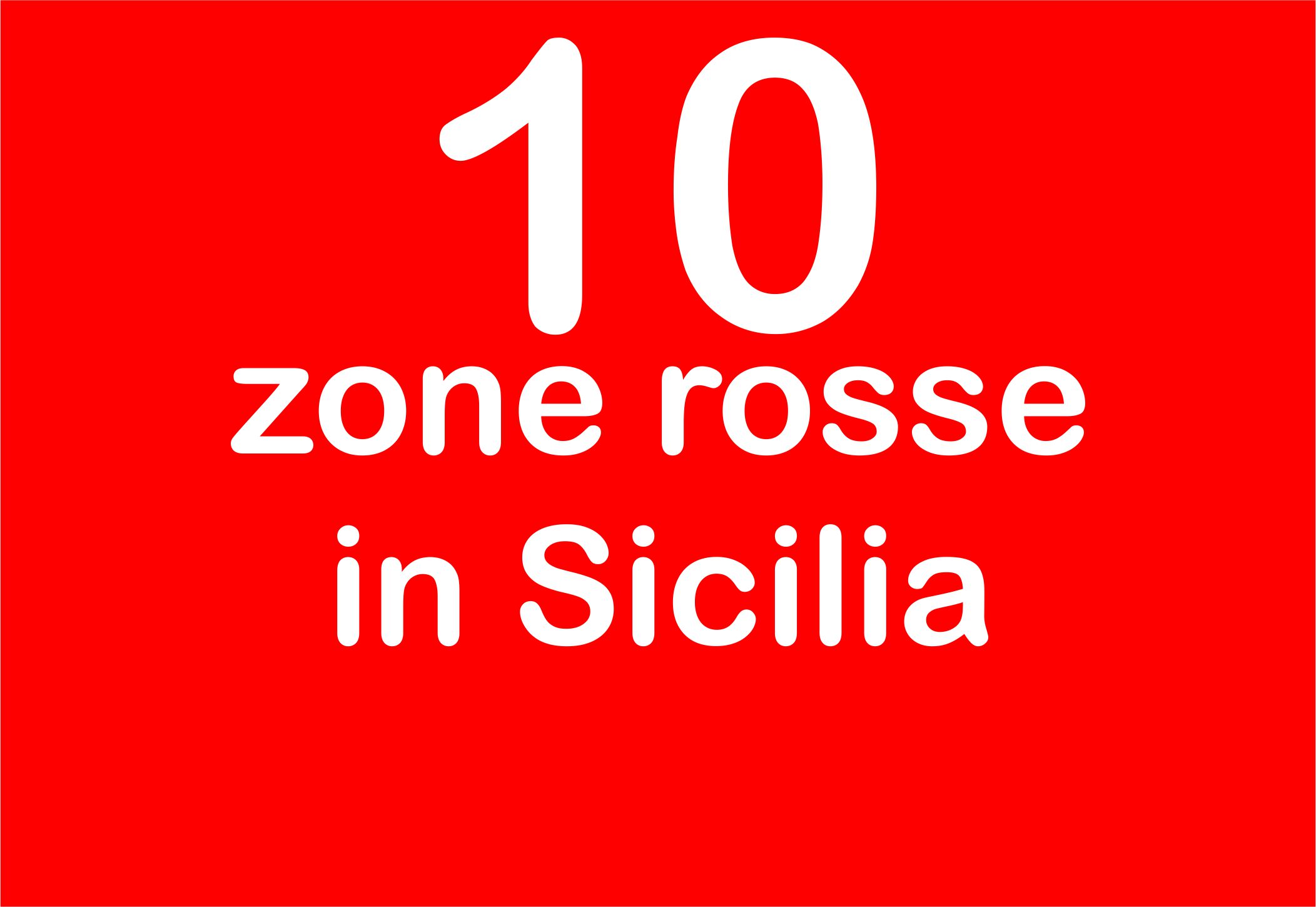 10 zone rosse in sicilia