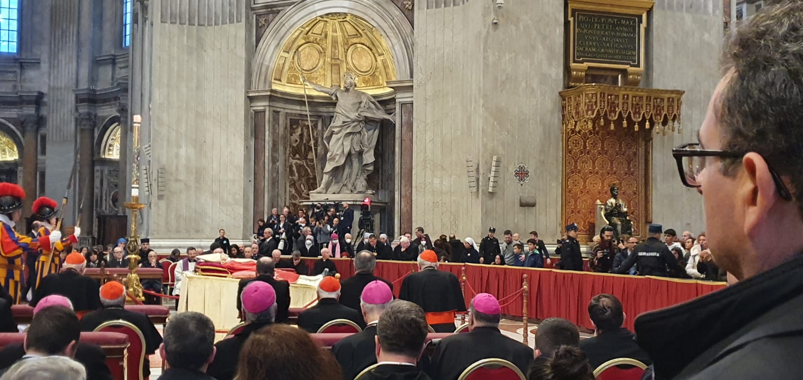 Don Filippo Sarullo ai funerali del Pontefice