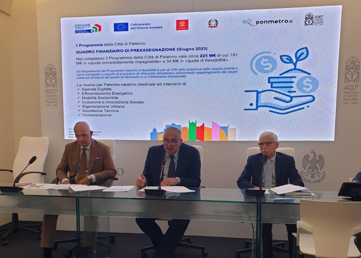 PN Metro Plus Palermo: Investimenti 2021-2027 per oltre 300 milioni in digitalizzazione, mobilità sostenibile e inclusione sociale